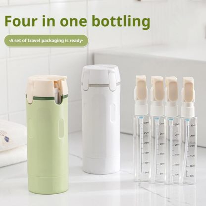 Portable four-in-one travel bottle