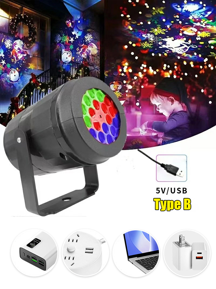 LED Energy-Saving Lamp Colorful Christmas Atmosphere Scene