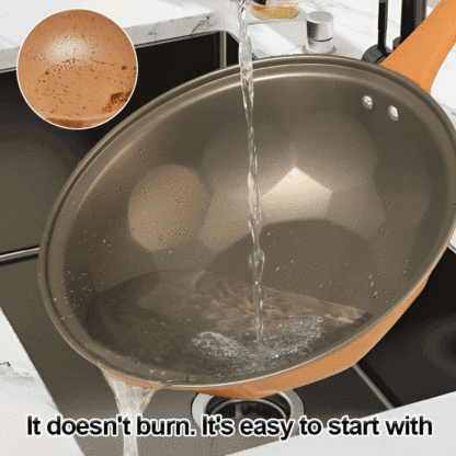 Titanium micropress clay non-stick health pot