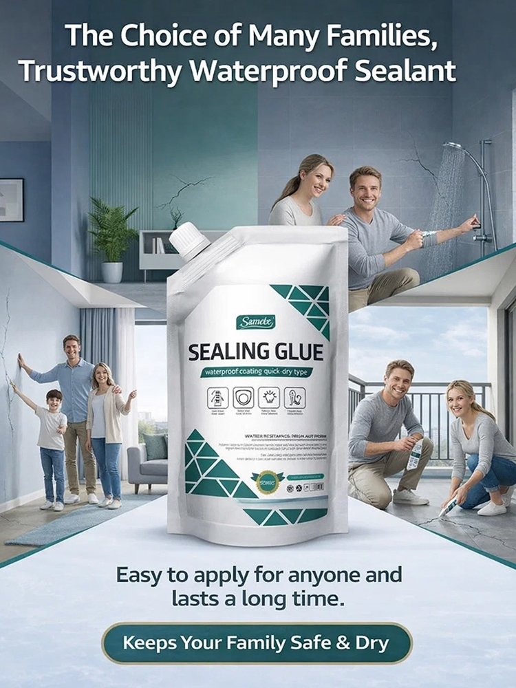 Quick-drying self-leveling high-elasticity crack-resistant repair glue