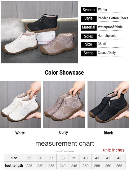 Fleece-lined low-top snow boots