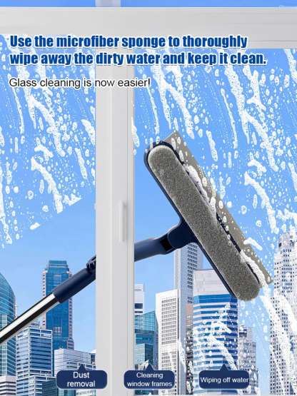 Adjustable Extended Window Cleaner,Say goodbye to back pain, safe and labor-saving