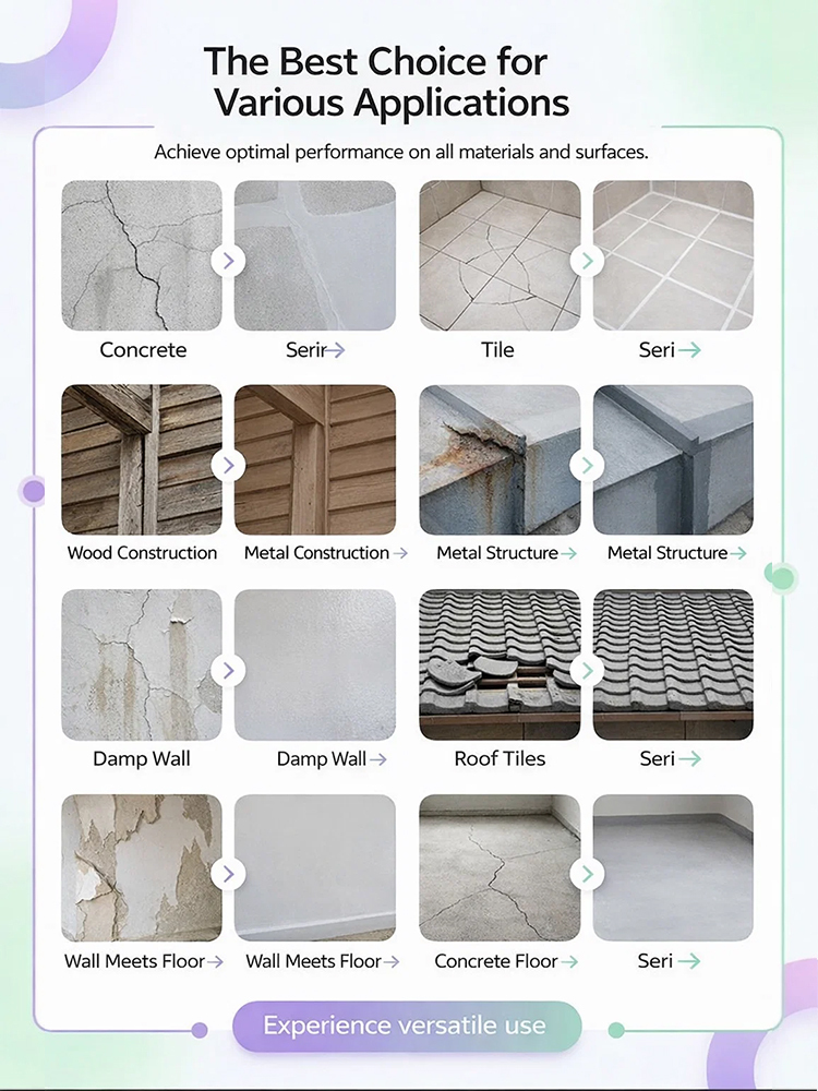 Quick-drying self-leveling high-elasticity crack-resistant repair glue