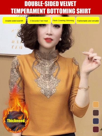 Women's double faced fleece bottoming shirt