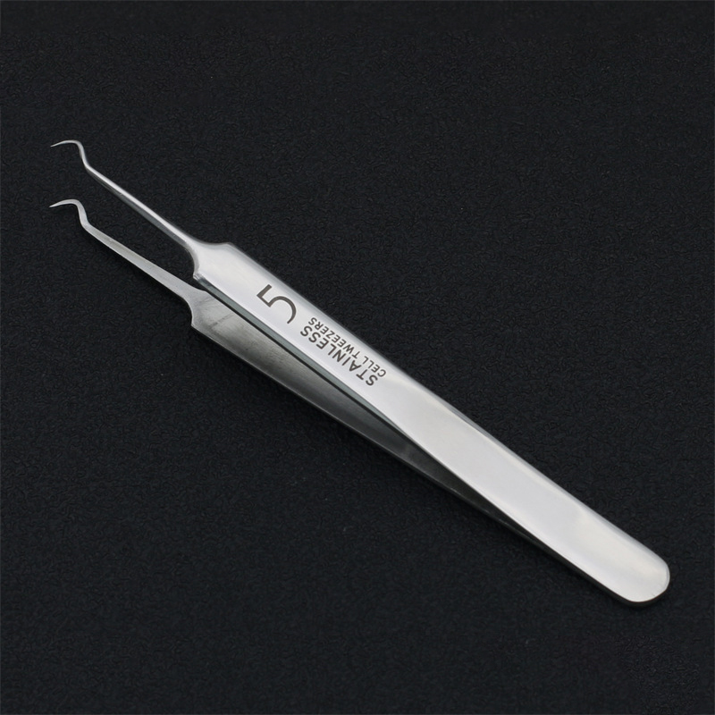 🪡Stainless Steel Acne and Blackhead Tweezers🧰Straight tip, 145° angled tip, 128° hook, covering all facial cleansing needs.