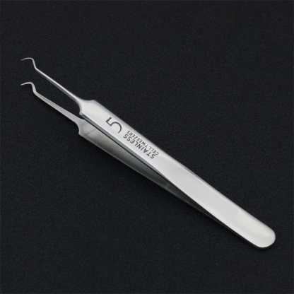 🪡Stainless Steel Acne and Blackhead Tweezers🧰Straight tip, 145° angled tip, 128° hook, covering all facial cleansing needs.
