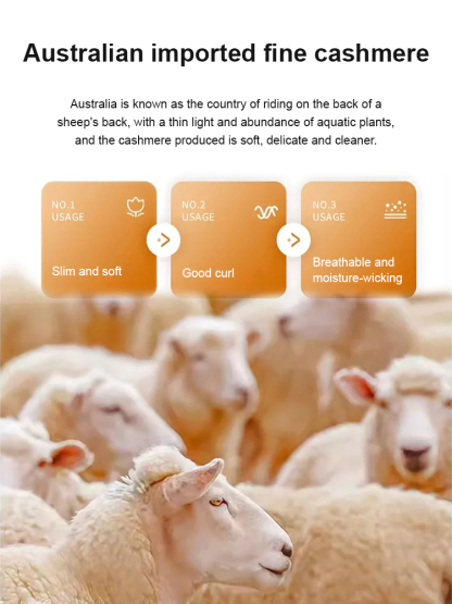 Extended warm cashmere knee pads