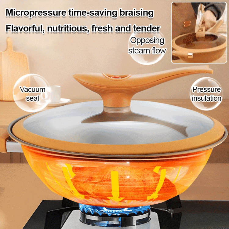 Titanium micropress clay non-stick health pot