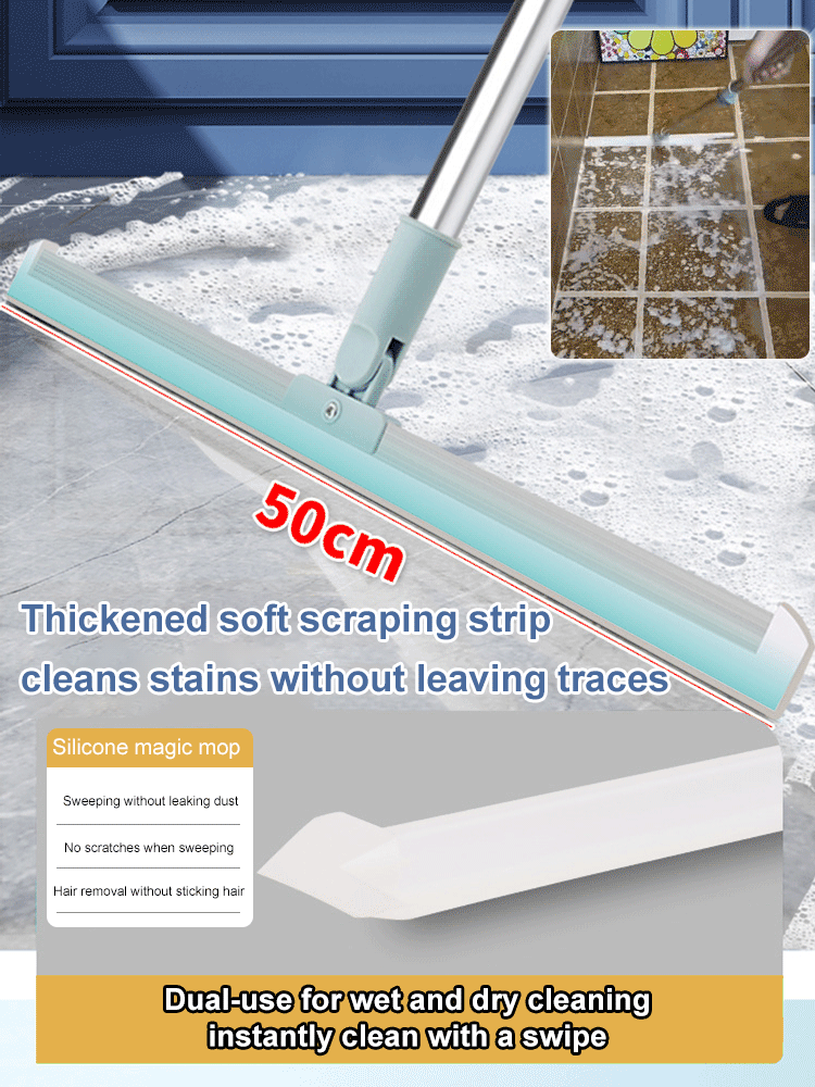 Multifunction Wet and Dry Use Silicone Household Squeegee Broom 