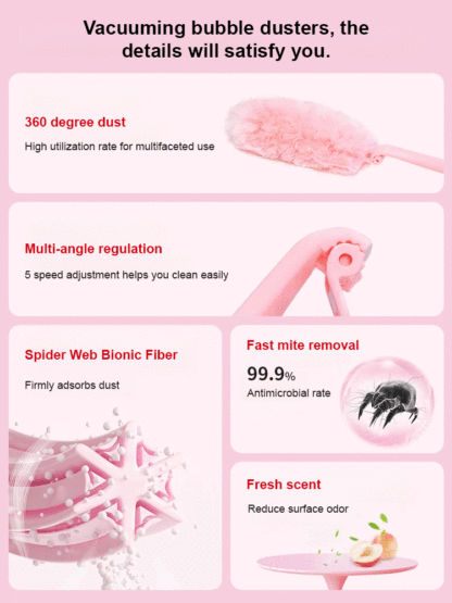 【Electrostatic adsorption】Magic dust bubble duster