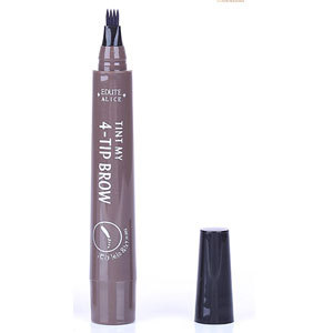 Waterproof, sweat-proof and non-smudging four-pronged eyebrow pencil