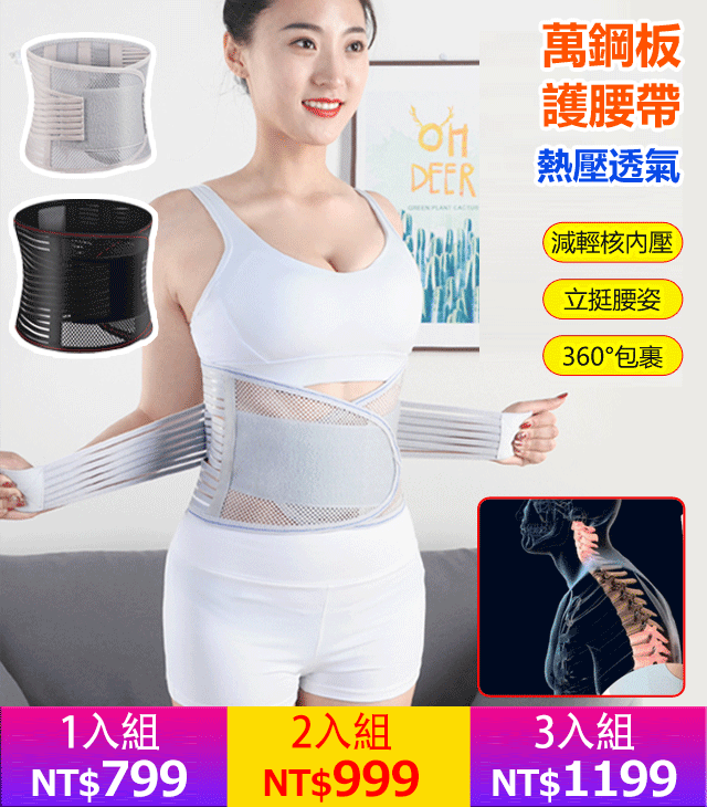 熱壓網孔透氣護腰帶