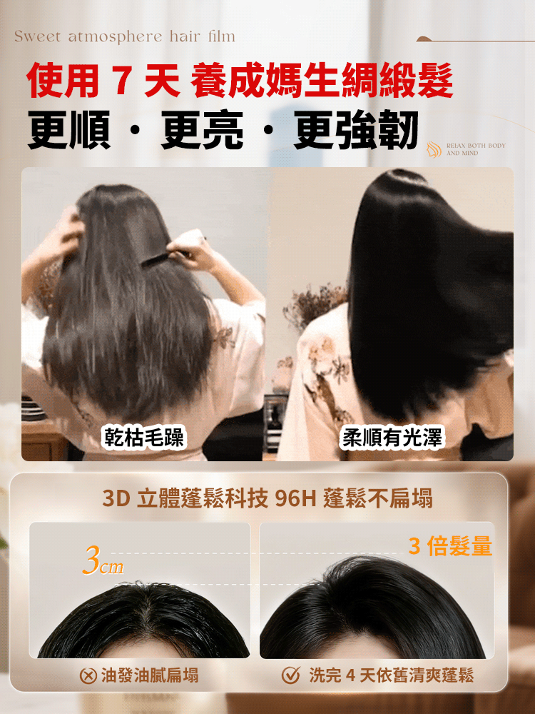 黑曜角蛋白順滑香氛髮膜