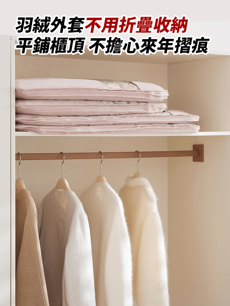 不傷衣物立體防塵壓縮收納袋