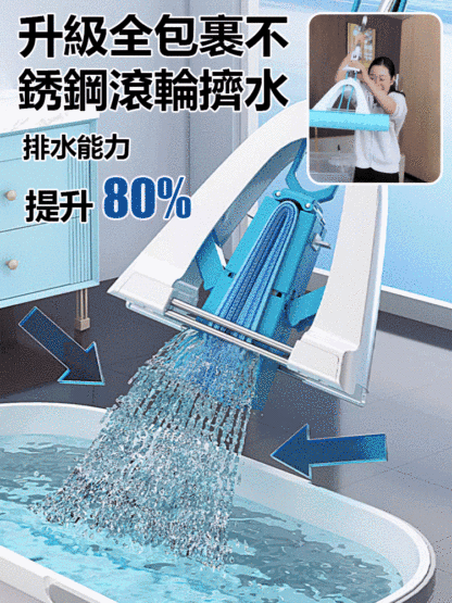 【抖音爆款】超強吸水加厚魚鱗拖把