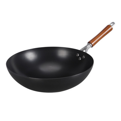 老式無涂層精鐵鑄造傳統鐵鍋