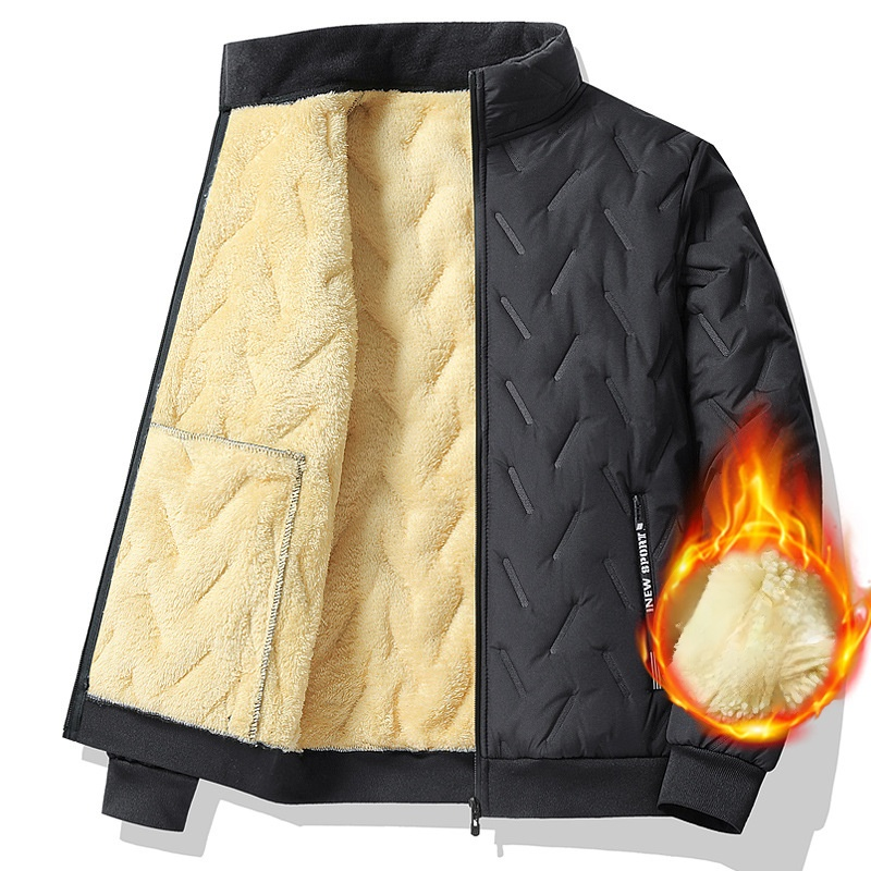 男士加絨加厚重羊羔絨外套