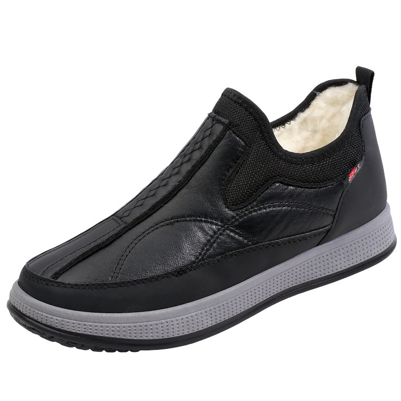 【防水防滑】加絨加厚一腳蹬男士雪靴