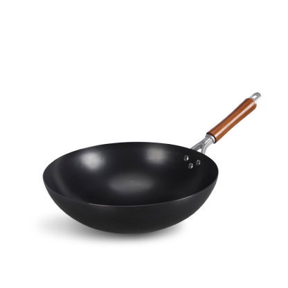 老式無涂層精鐵鑄造傳統鐵鍋