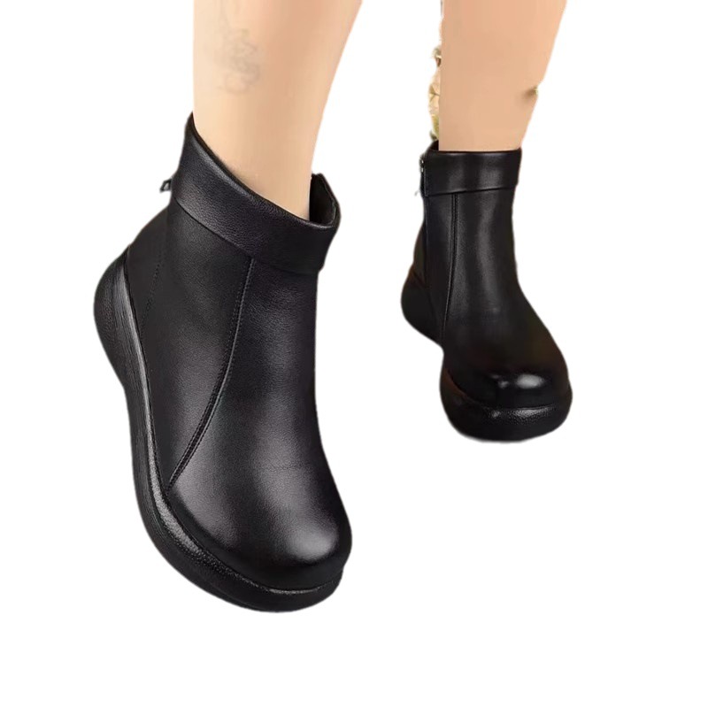 優雅復古軟底軟面馬丁靴