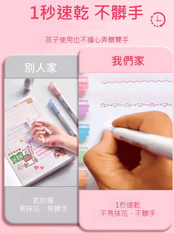  【手帳必備】花型輪廓曲線筆