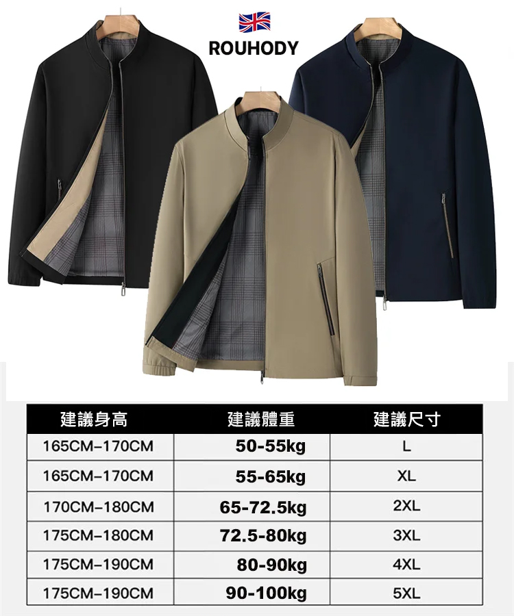 高端男士商務立領休閒夾克