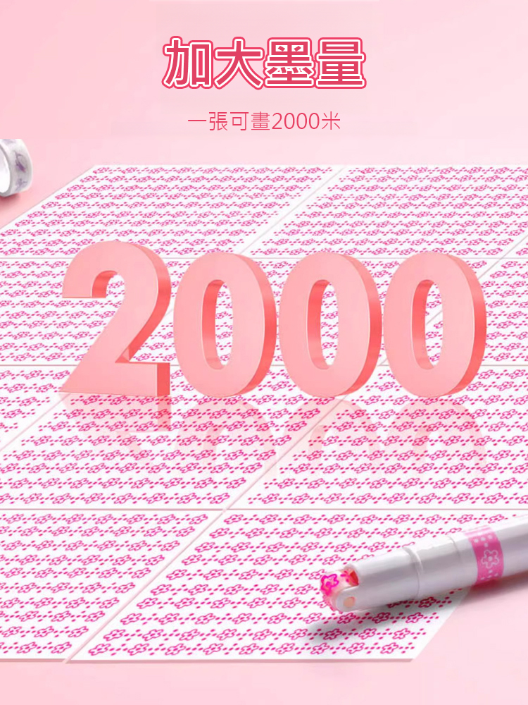  【手帳必備】花型輪廓曲線筆