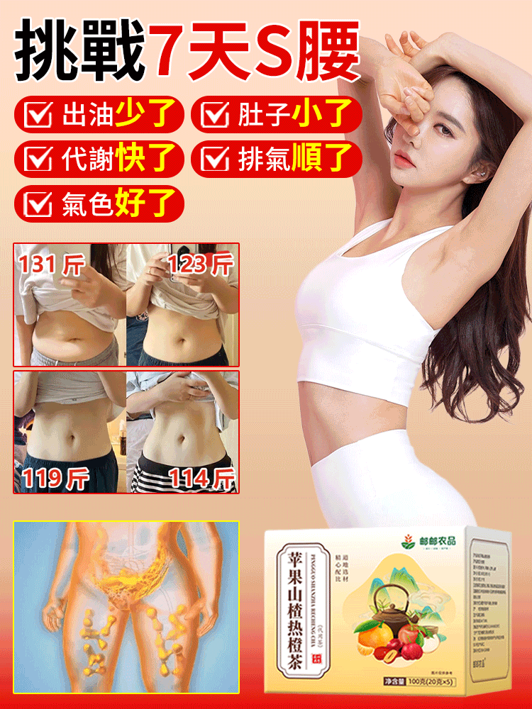 蘋果山楂熱橙茶刮油茶