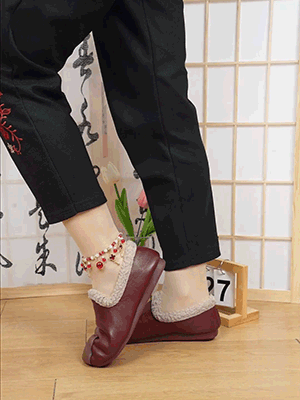 全新中式百搭加絨軟底健康鞋