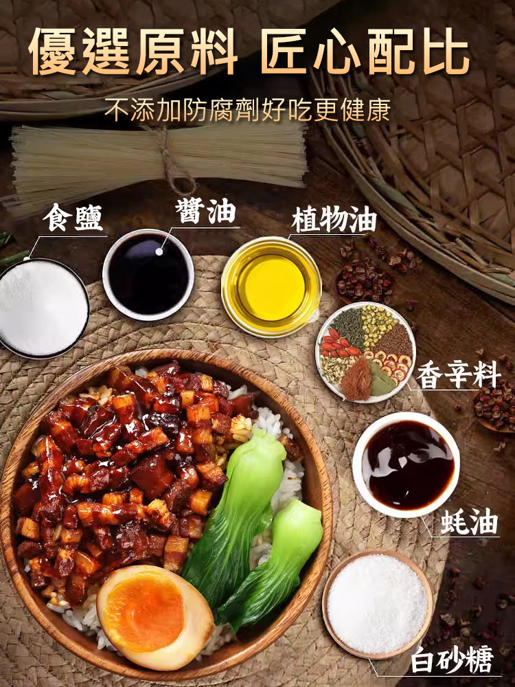 【台灣滷肉店獨家秘製】鹵肉飯料理包