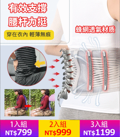 熱壓網孔透氣護腰帶