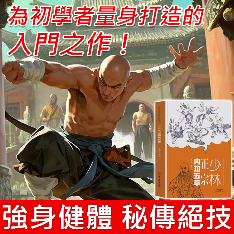 少林正宗內功五拳經典武術書籍
