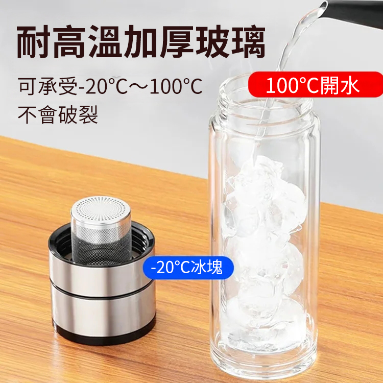一鍵開蓋茶水分離杯