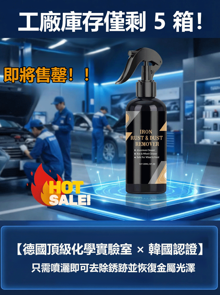 多功能汽車除鏽清潔劑