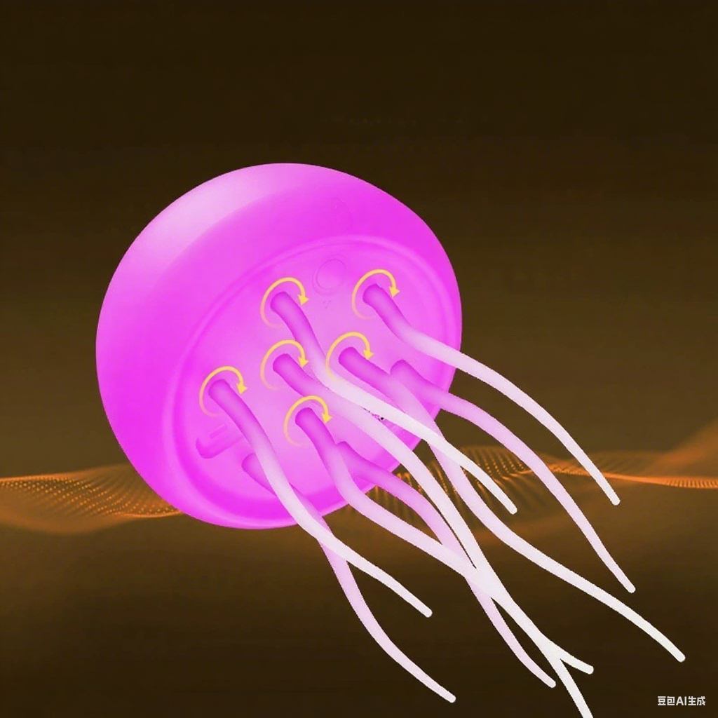 Intelligent Creative Voice-Controlled Jellyfish Light Cross-Border Tentacles Swimming And Floating Smart Full-Color Gradient Induction Atmosphere Light