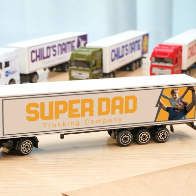 Customized With Name On The Side of The Truck Personalized Toy Truck: Birthday, Christmas, Any Event for Him - photomoonlampau