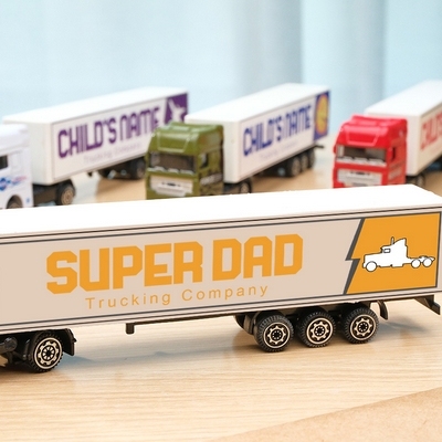 Customized With Name On The Side of The Truck Personalized Toy Truck: Birthday, Christmas, Any Event for Him - photomoonlampau
