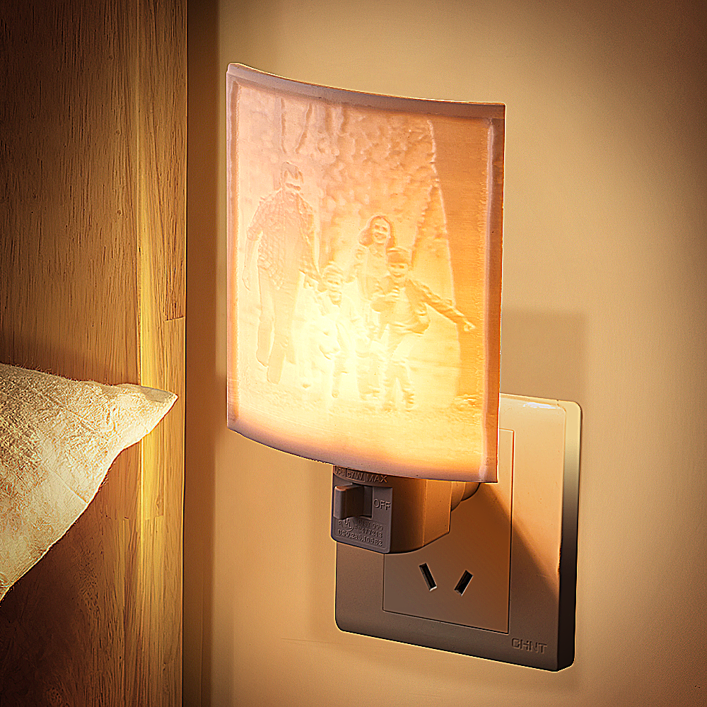 Personalised 3D Printed Lithophane Night Light Lithophane Lamp ForBedrooms Nurseries or Kid's Rooms