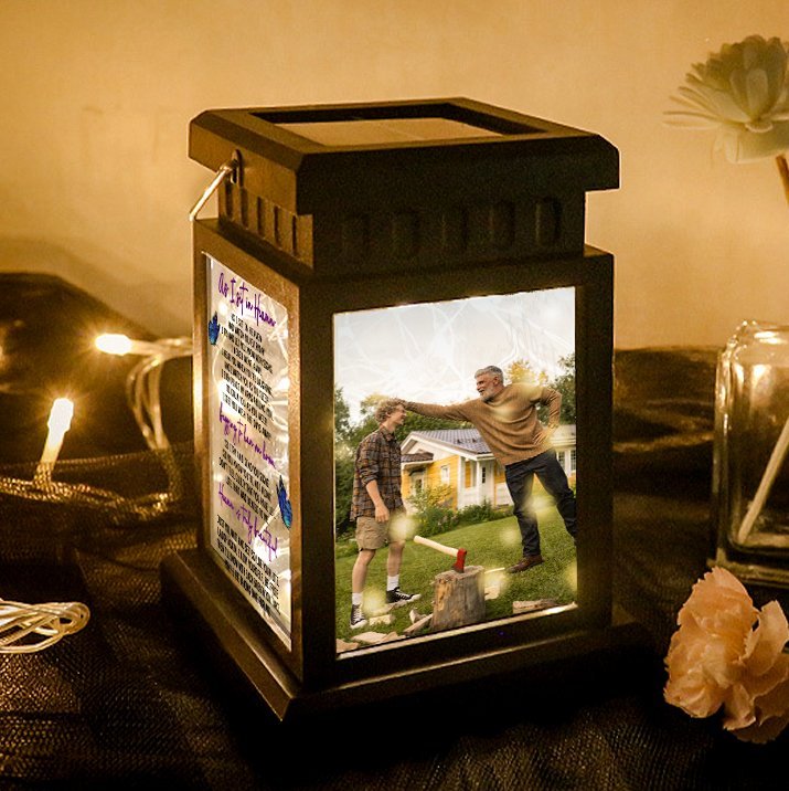 Personalised Photo Lantern Lamp Butterfly Memorial Sympathy gift Gifts For Dad
