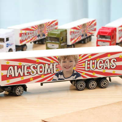 Customized With Name On The Side of The Truck Personalized Toy Truck: Birthday, Christmas, Any Event for Him - photomoonlampau