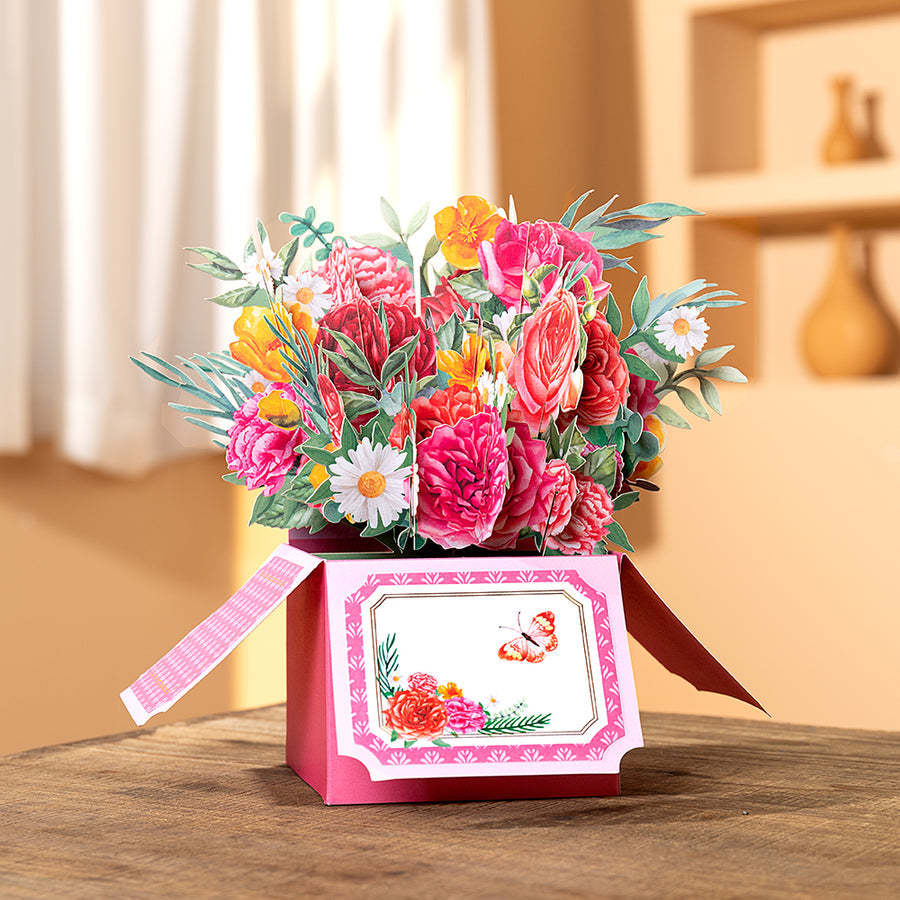 Carnation Cute Pop up Flower Box for Mother's Day - photomoonlampau