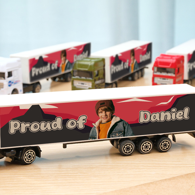 Customized With Name On The Side of The Truck Personalized Toy Truck: Birthday, Christmas, Any Event for Him - photomoonlampau
