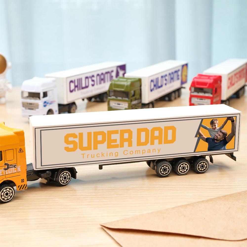Customized With Name On The Side of The Truck Personalized Toy Truck: Birthday, Christmas, Any Event for Him - photomoonlampau