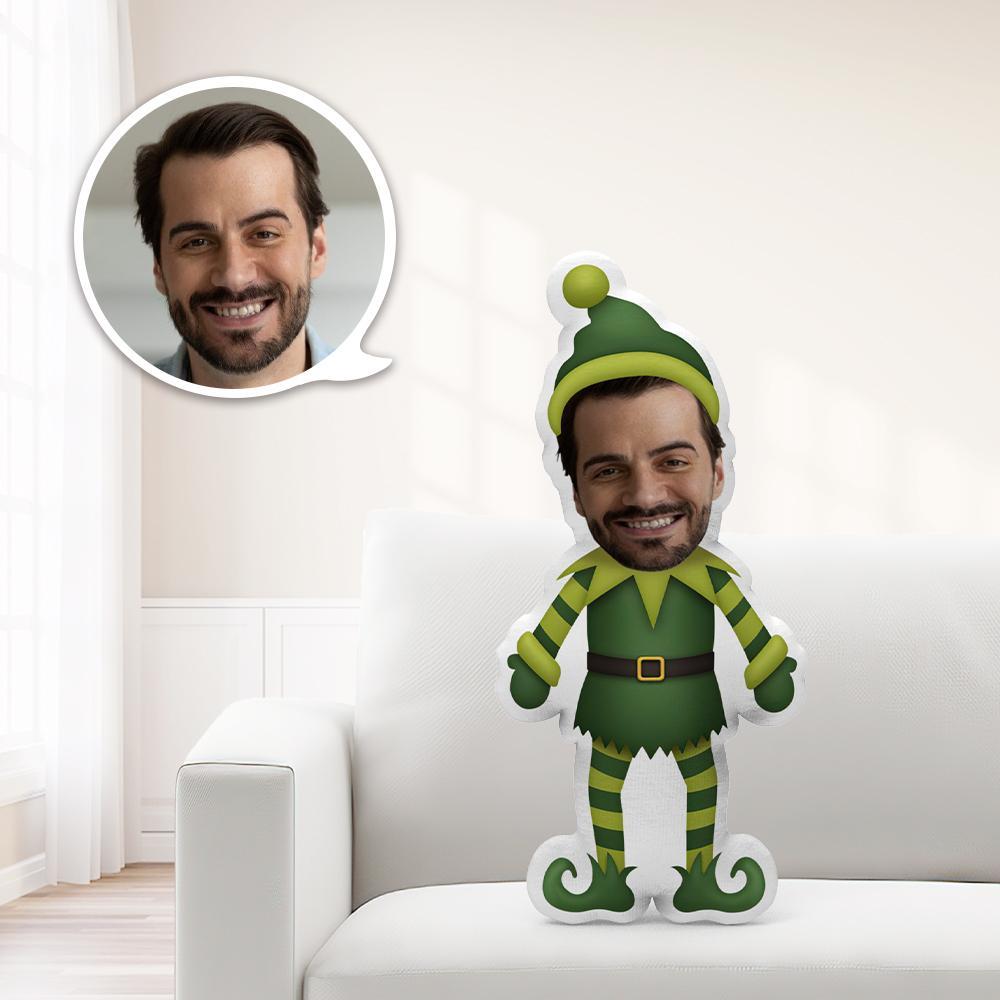 Personalised Minime Christmas Elf In Green Clothes Throw Pillow Unique Custom Minime  Throw Pillow Give Your Child The Most Meaningful Gift - photomoonlampau