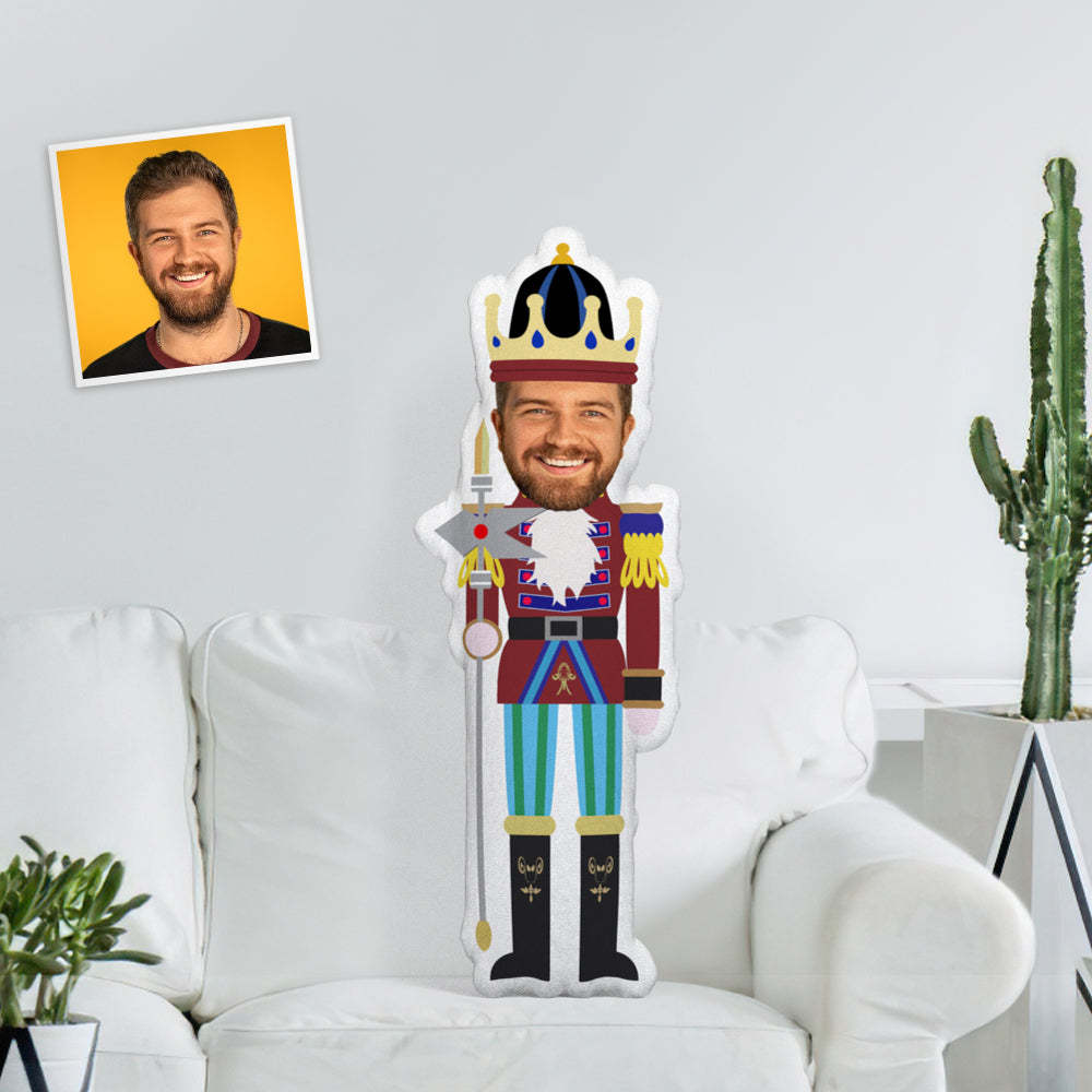 My Face Pillow Photo Doll Unique Personalised Nutcracker King Minime Throw Pillow Toys Custom Face Photo Doll Funny Gift - photomoonlampau