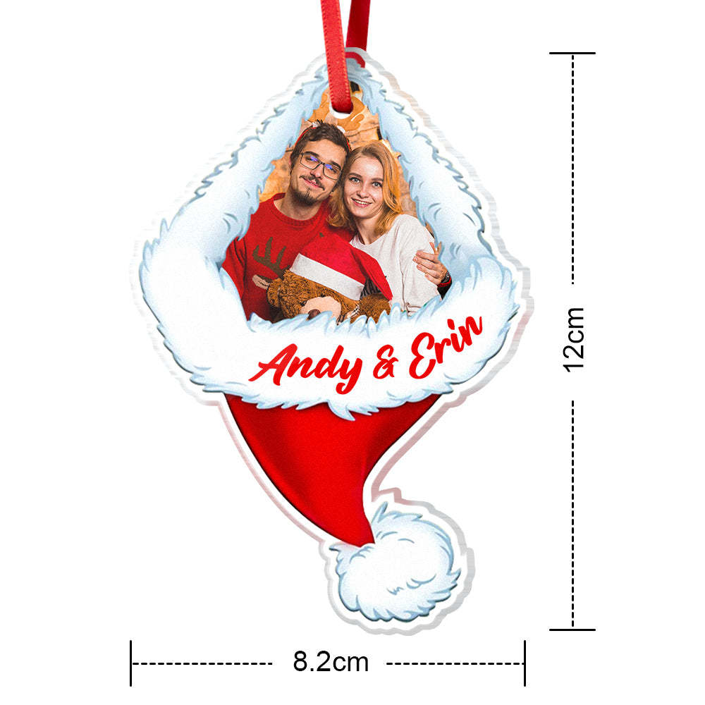 Personalised Photo Acrylic Ornament Custom Names Christmas Ornament Christmas Gift Decor - photomoonlampau