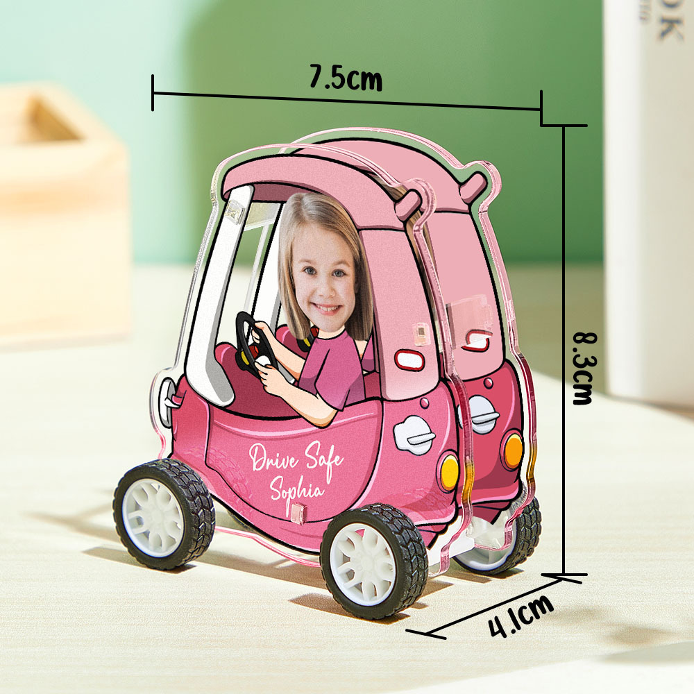 Drive Safe Daddy Little Car with Custom Face and Text Home Decor Toy - photomoonlampau