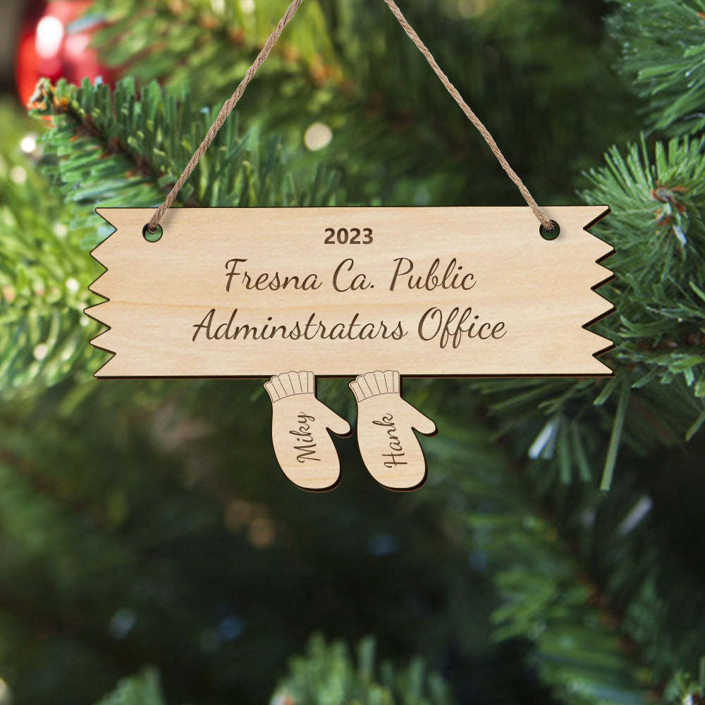 Personalized Family Name Christmas Ornament Wooden Christmas Tree Ornament Gifts - photomoonlampau