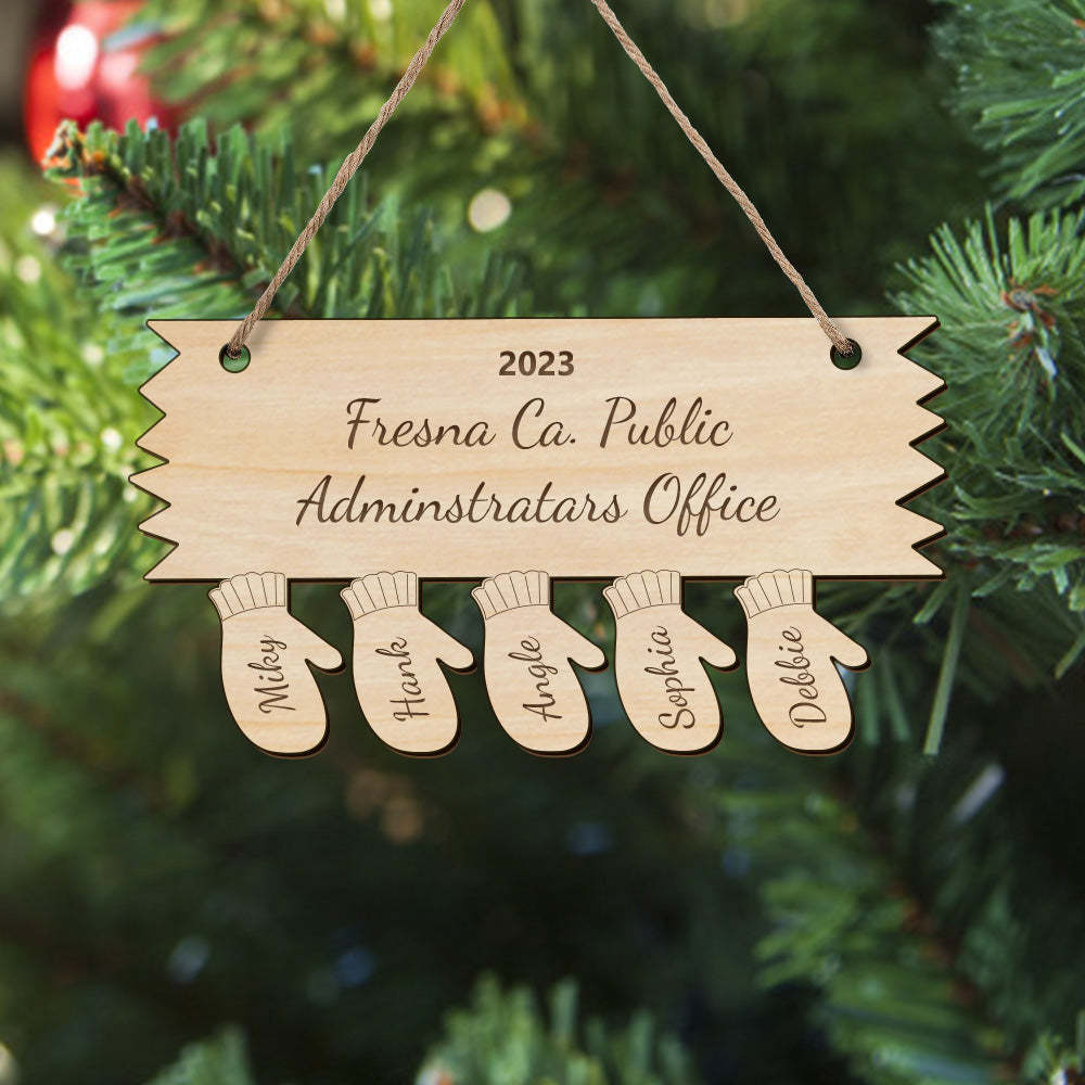 Personalized Family Name Christmas Ornament Wooden Christmas Tree Ornament Gifts - photomoonlampau