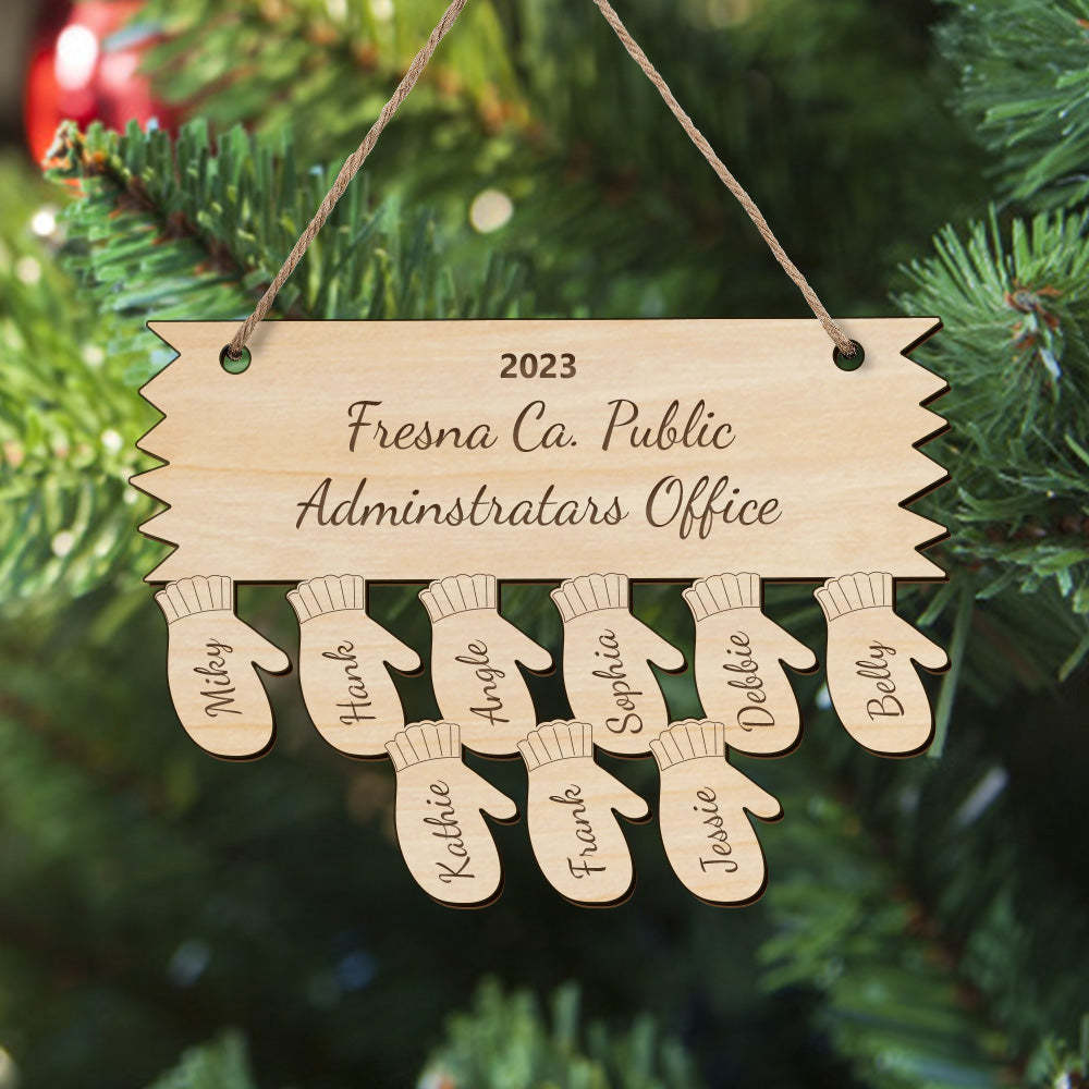 Personalized Family Name Christmas Ornament Wooden Christmas Tree Ornament Gifts - photomoonlampau